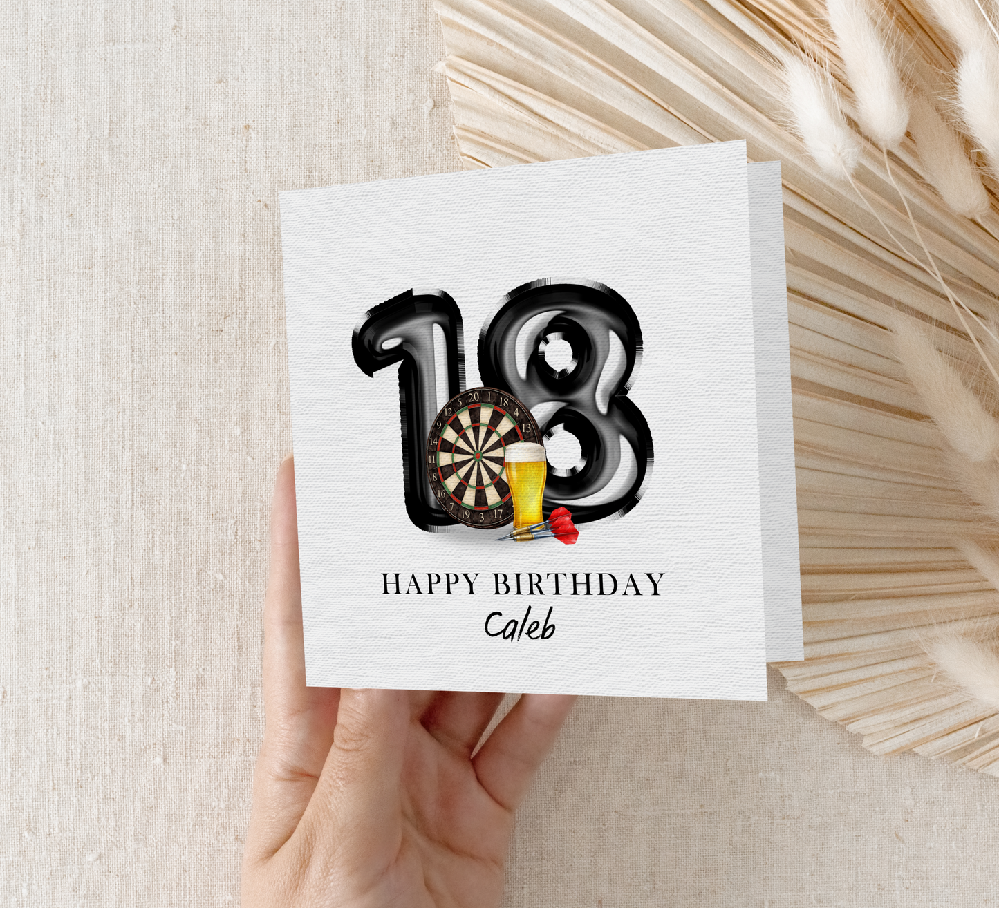 Personalised Darts 18th Birthday Card