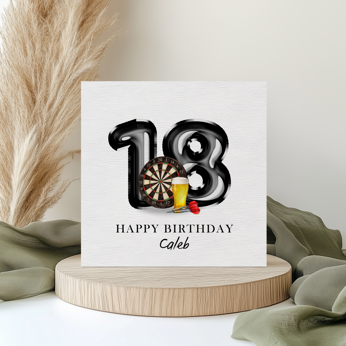 Personalised Darts 18th Birthday Card