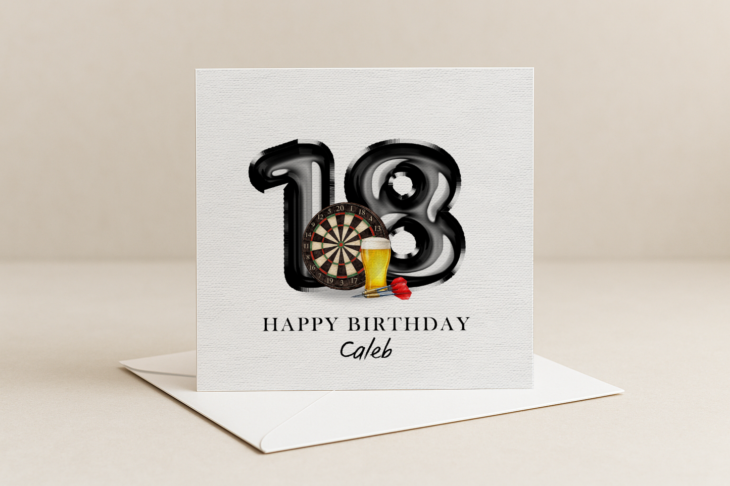 Personalised Darts 18th Birthday Card
