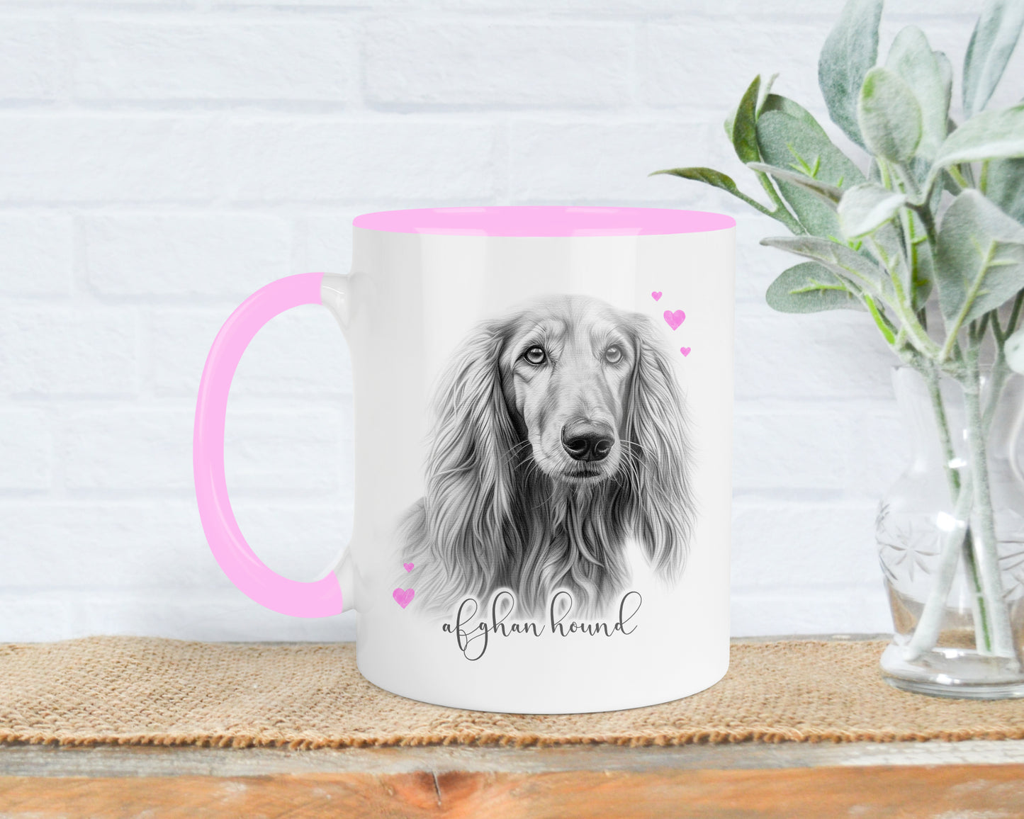 Personalised Valentines Afghan Hound Mug