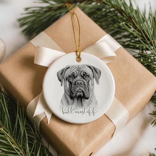 Personalised Bull Mastiff Christmas bauble