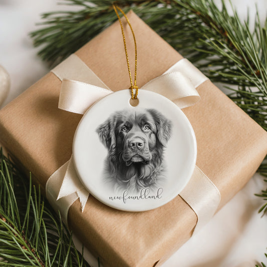 Personalised Newfoundland Christmas bauble