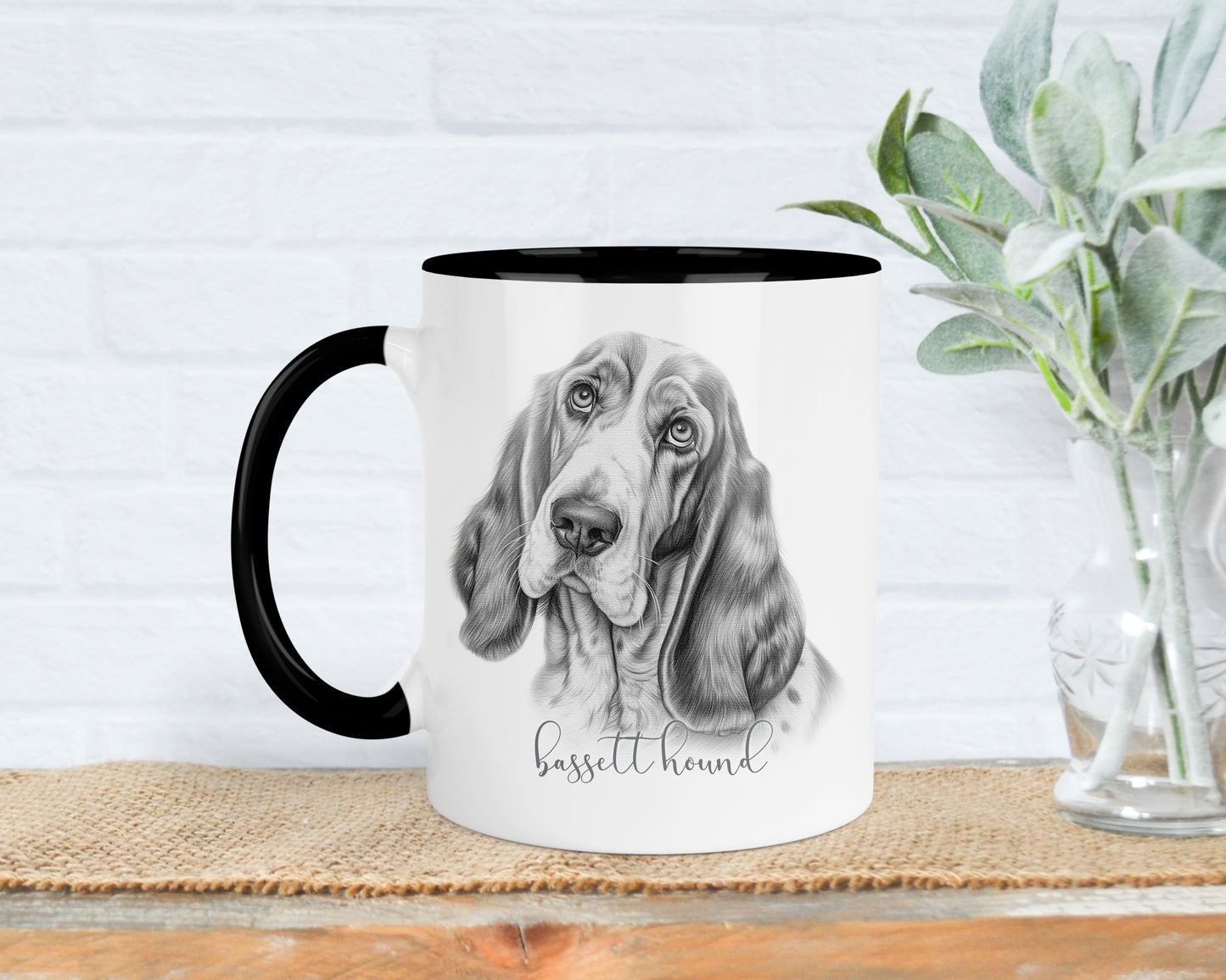 Personalised Bassett hound Mug