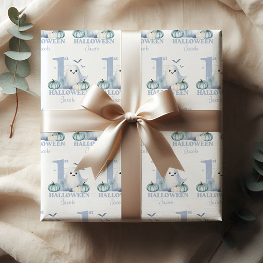 Personalised First Halloween Wrapping Paper