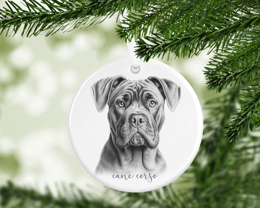 Personalised Cane Corso Christmas bauble