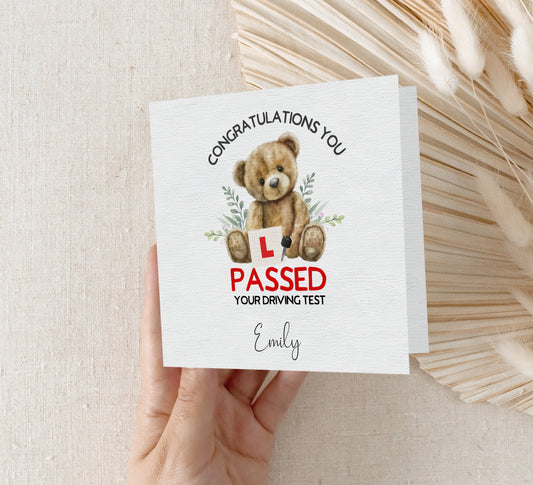Passed your driving test personalised card