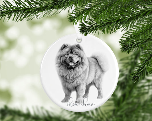 Personalised Chow Chow Christmas bauble