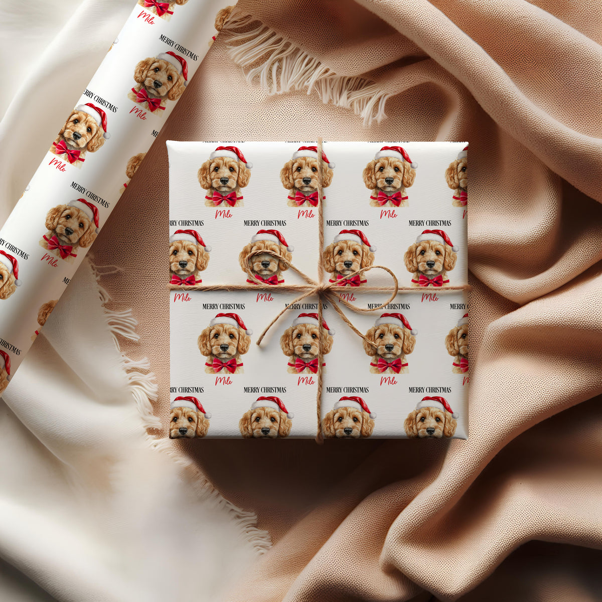 Personalised Cockapoo Christmas Wrapping Paper – Dog Gift Wrap