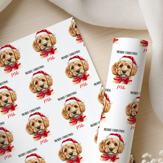 Personalised Cockapoo Christmas Wrapping Paper – Dog Gift Wrap