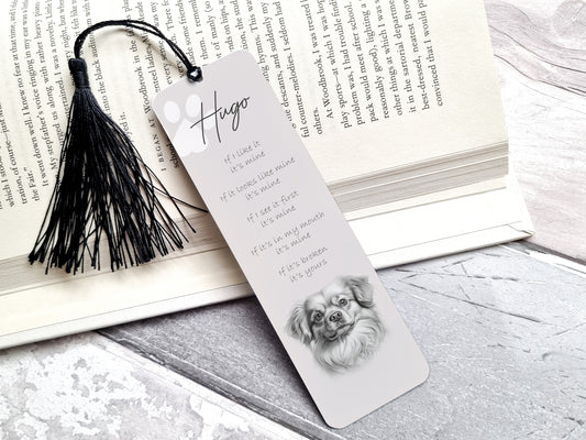 Personalised Tibetan Spaniel Bookmark