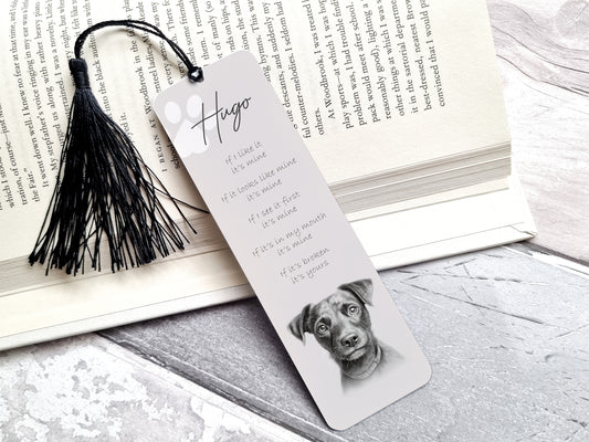 Personalised Patterdale Terrier Bookmark