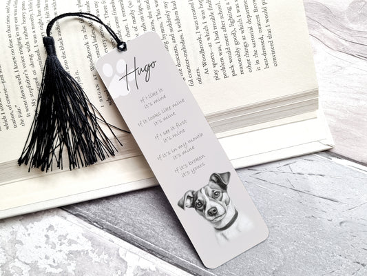Personalised Jack Russell Bookmark