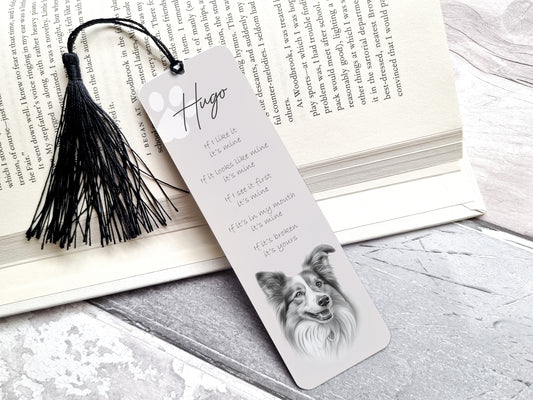 Personalised Shetland Sheep Dog Bookmark