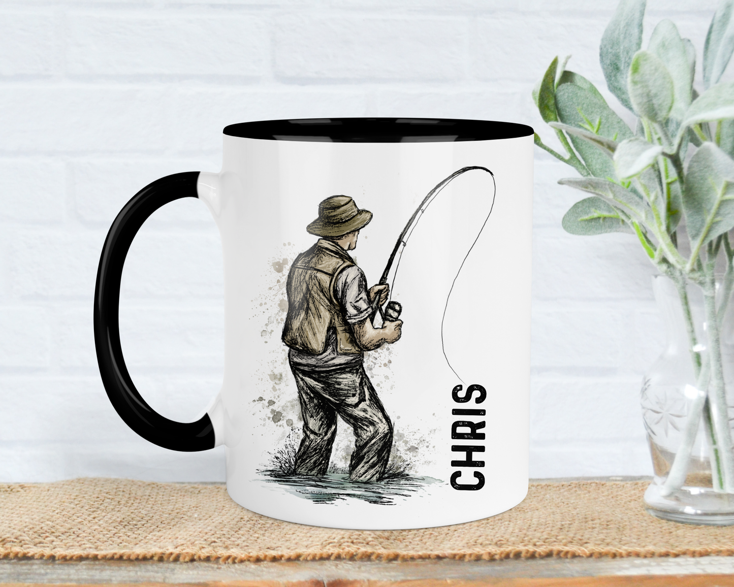 Personalised Fishing Themed Mug