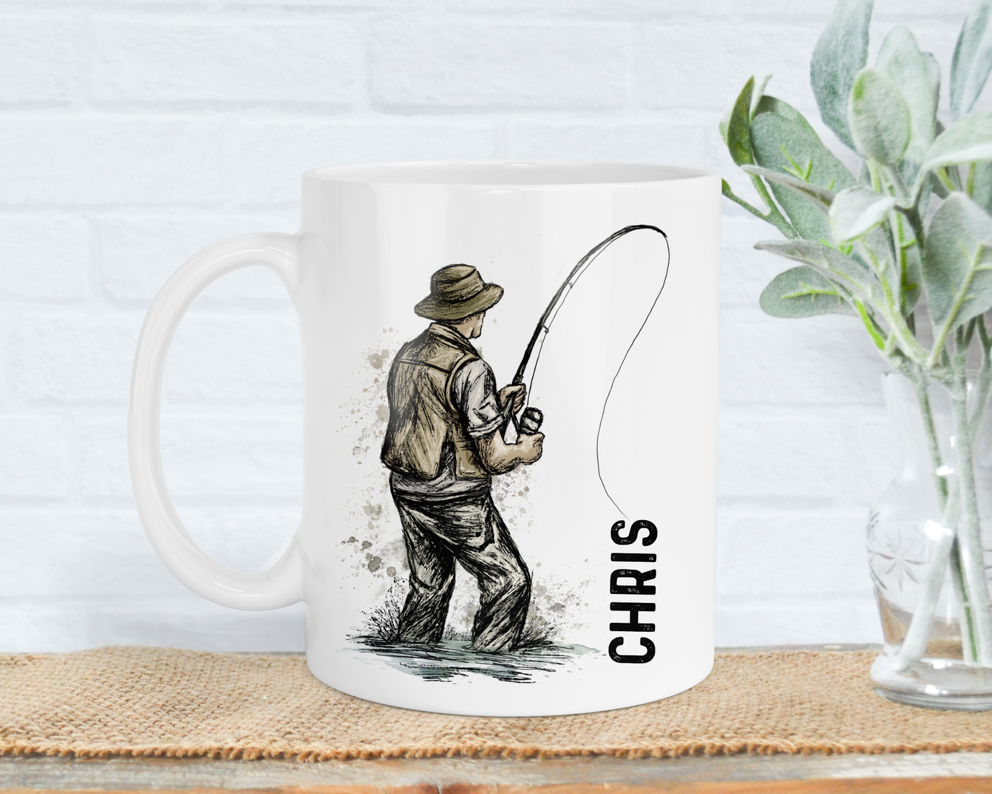 Personalised Fishing Themed Mug