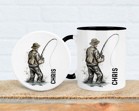 Personalised Fishing Themed Mug