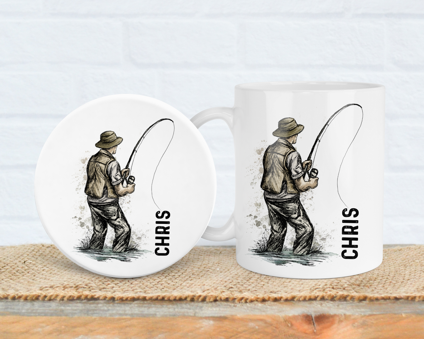 Personalised Fishing Themed Mug