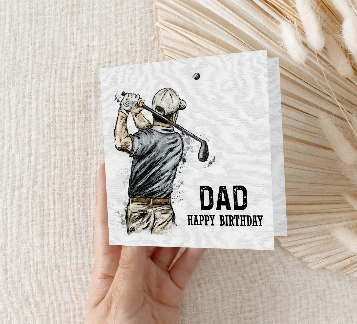 Personalised Golf Themed Birthday Card