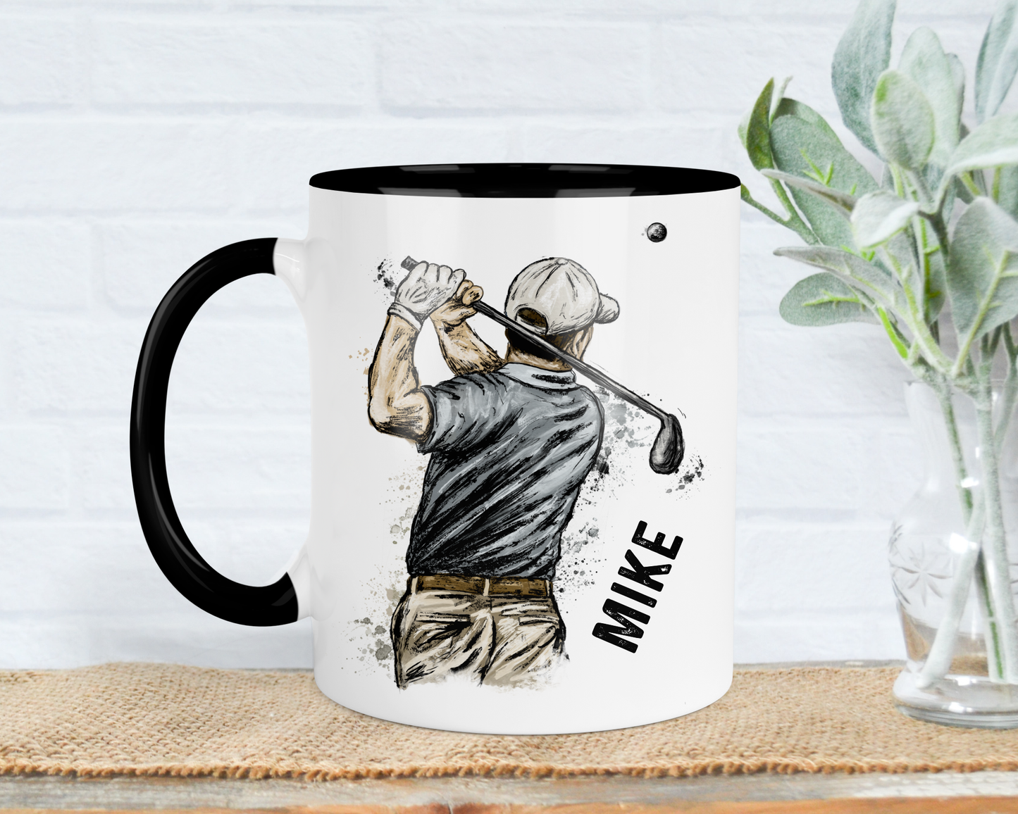 Personalised Golf Themed Mug