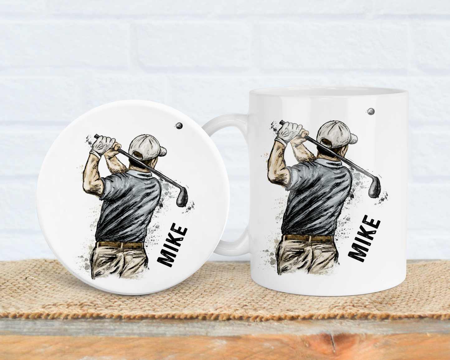 Personalised Golf Themed Mug