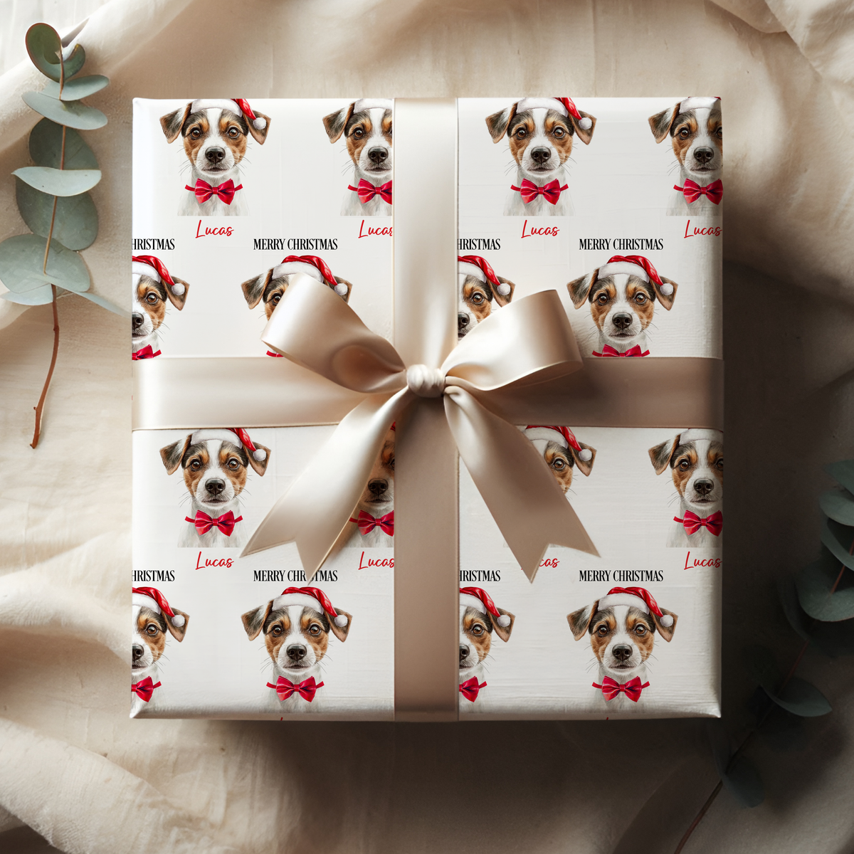 Personalised Jack Russell Christmas Wrapping Paper – Dog Gift Wrap
