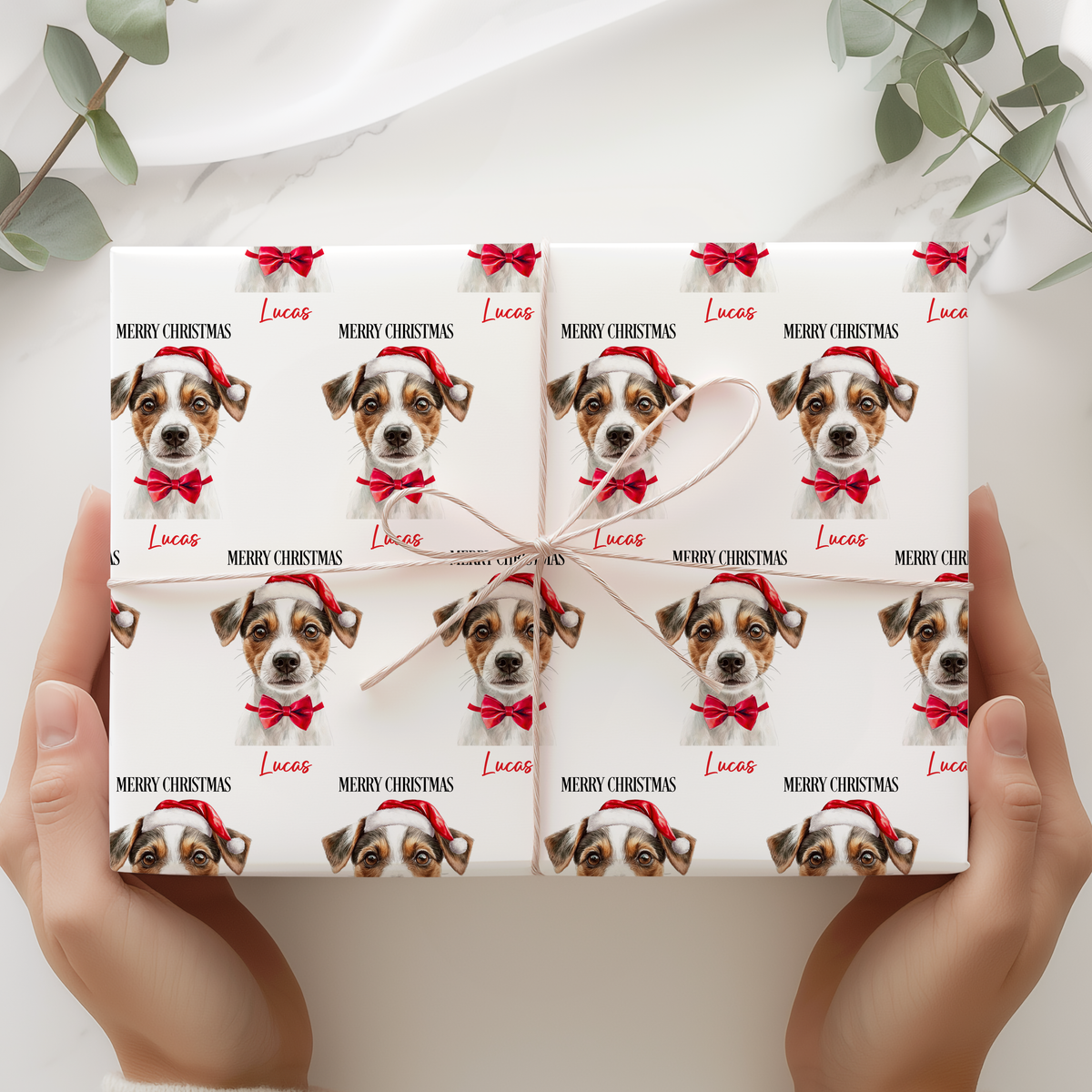 Personalised Jack Russell Christmas Wrapping Paper – Dog Gift Wrap