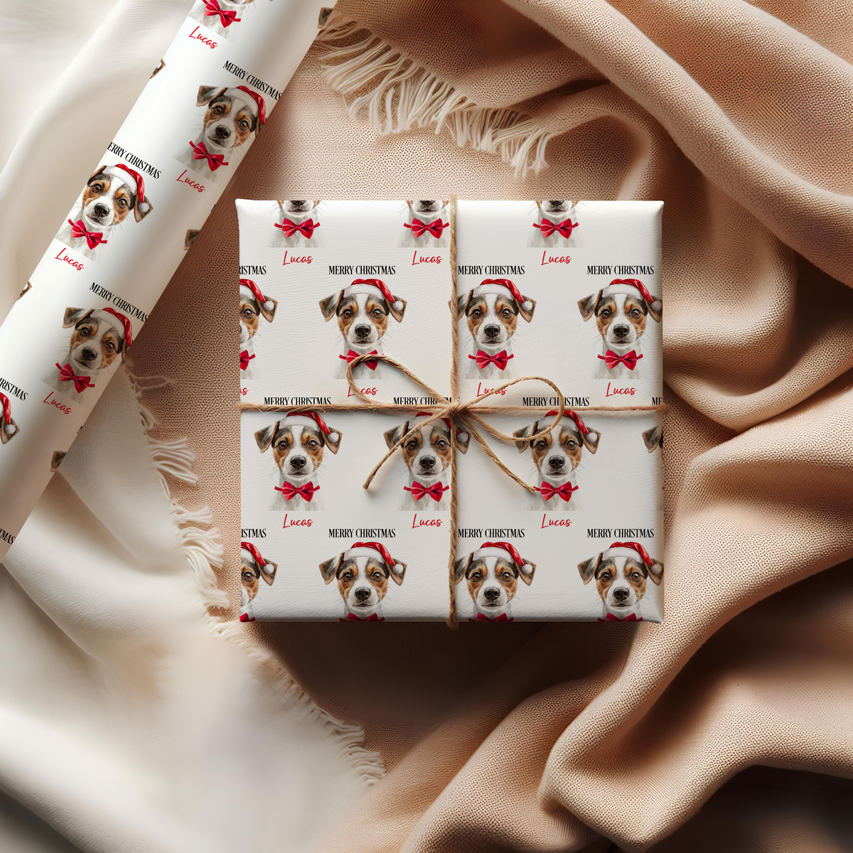 Personalised Jack Russell Christmas Wrapping Paper – Dog Gift Wrap