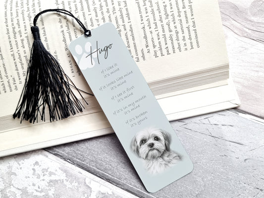Personalised Shih Tzu Bookmark
