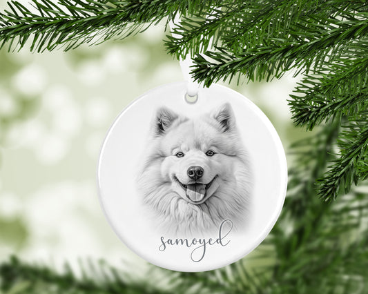 Personalised Samoyed Christmas bauble