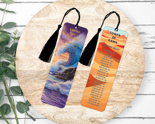 Throne of glass bookmarks, empire of storms and tower of dawn tandem read
