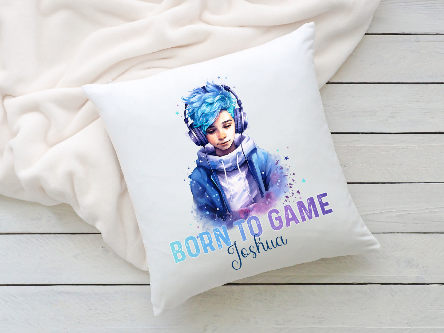 Personalised Gamer Boy Cushion