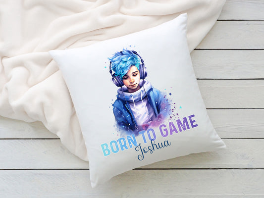 Personalised Gamer Boy Cushion