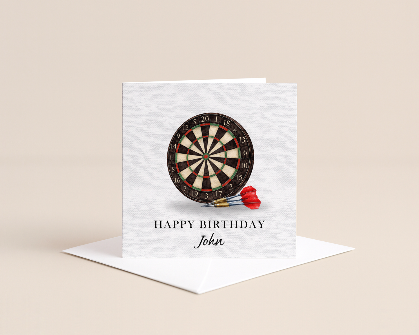 Personalised Darts Player Birthday Card