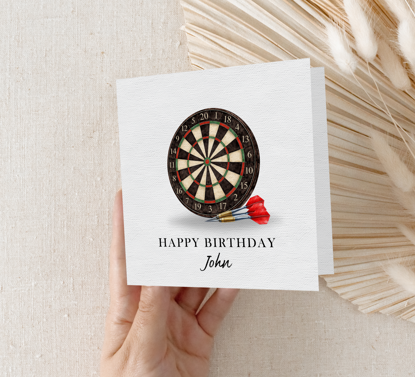 Personalised Darts Player Birthday Card