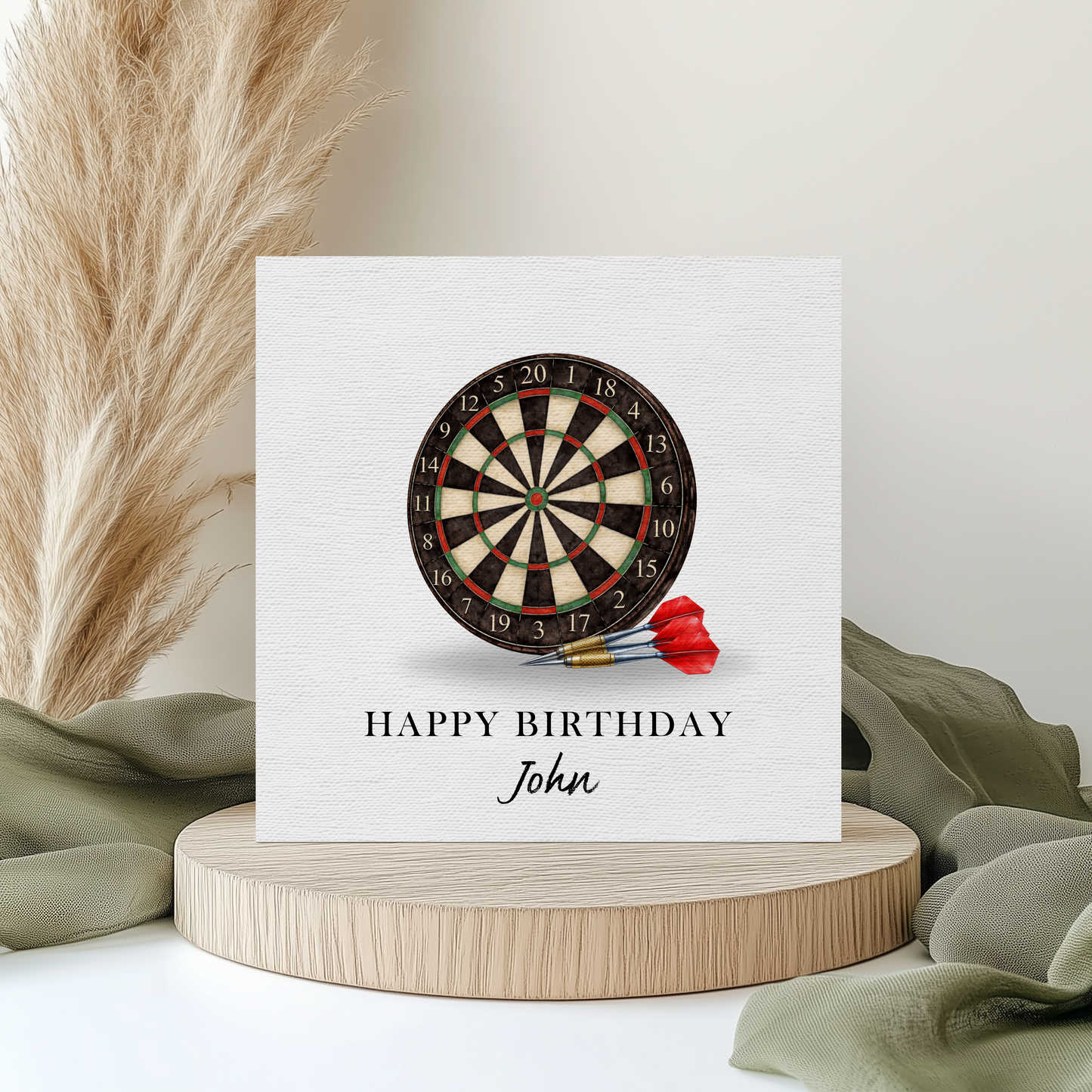 Personalised Darts Player Birthday Card
