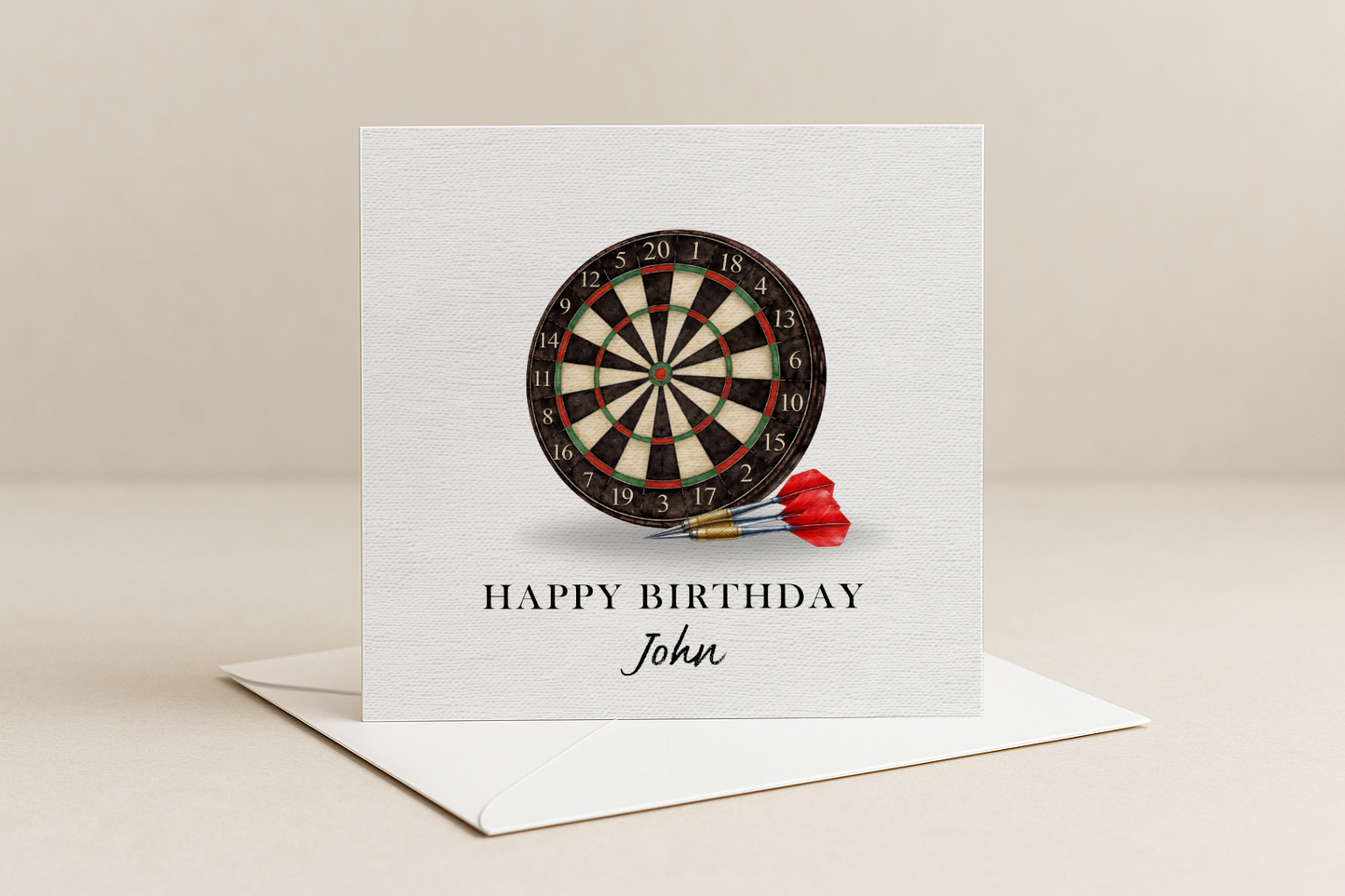 Personalised Darts Player Birthday Card