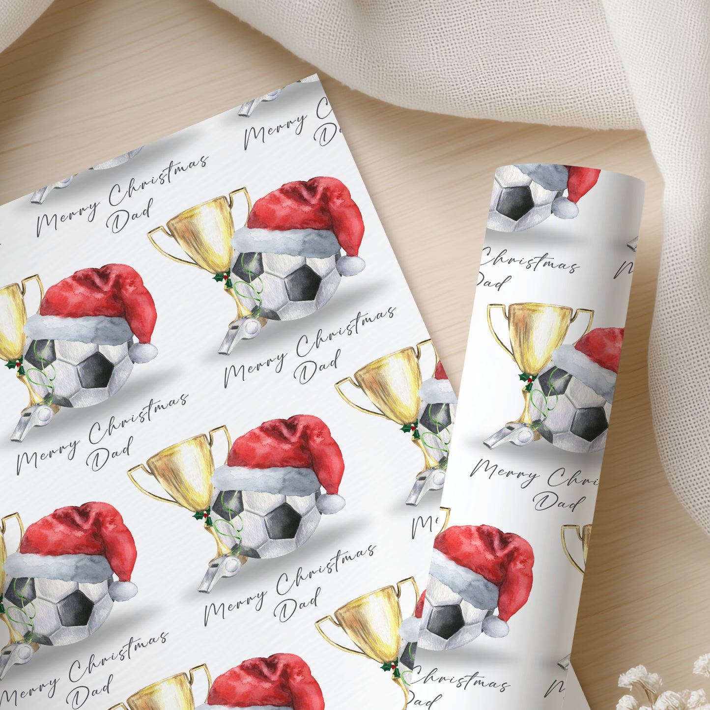 Personalised Football Christmas Wrapping Paper – Football Gift Wrap