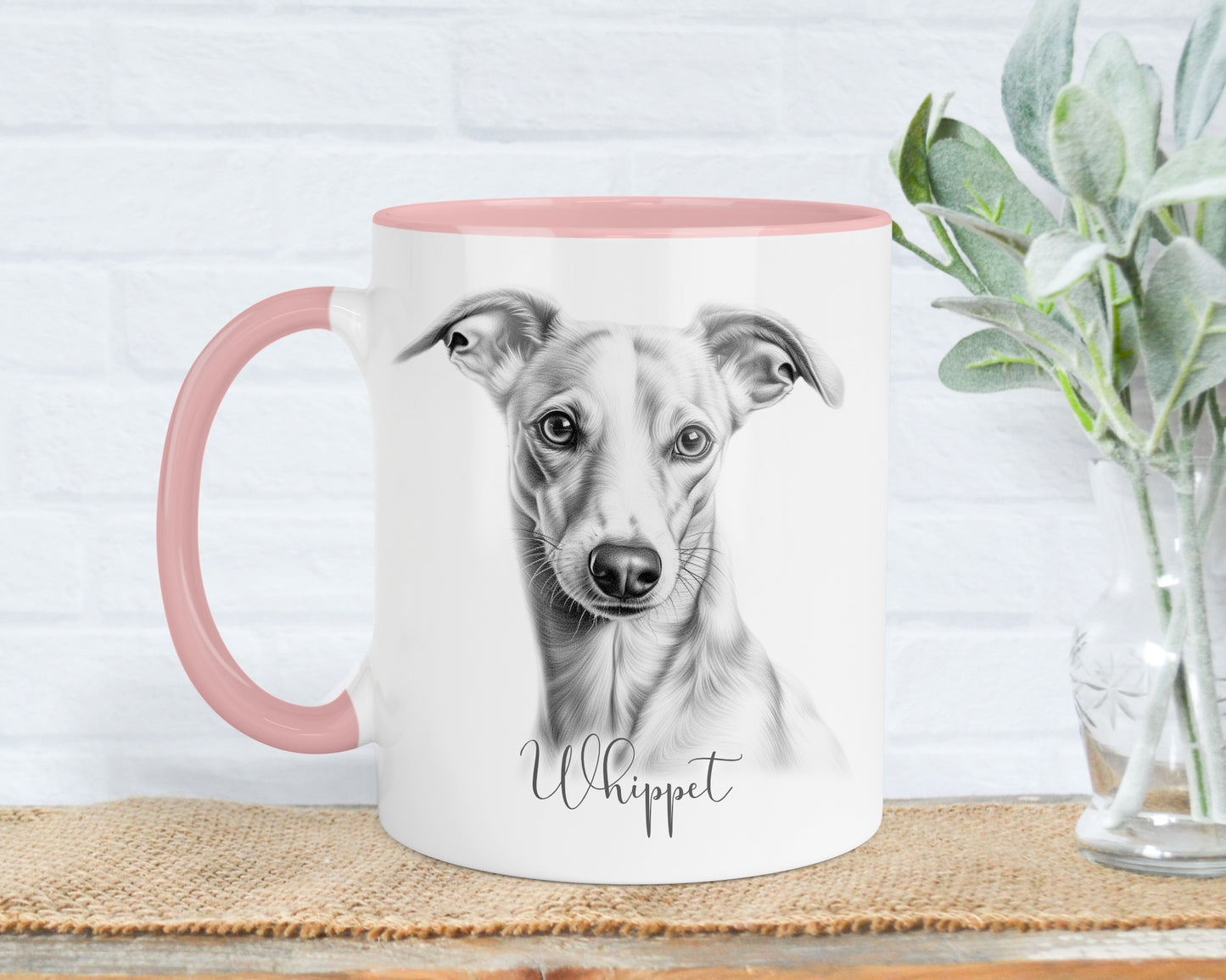 Whippet Mug, Personalised dog breed mug, Whippet gift, Whippet mug, 11oz ceramic mug, dog lover, Whippet Mug and Coaster gift set