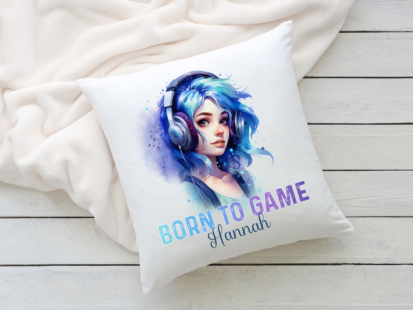 Personalised Gamer Girl Cushion