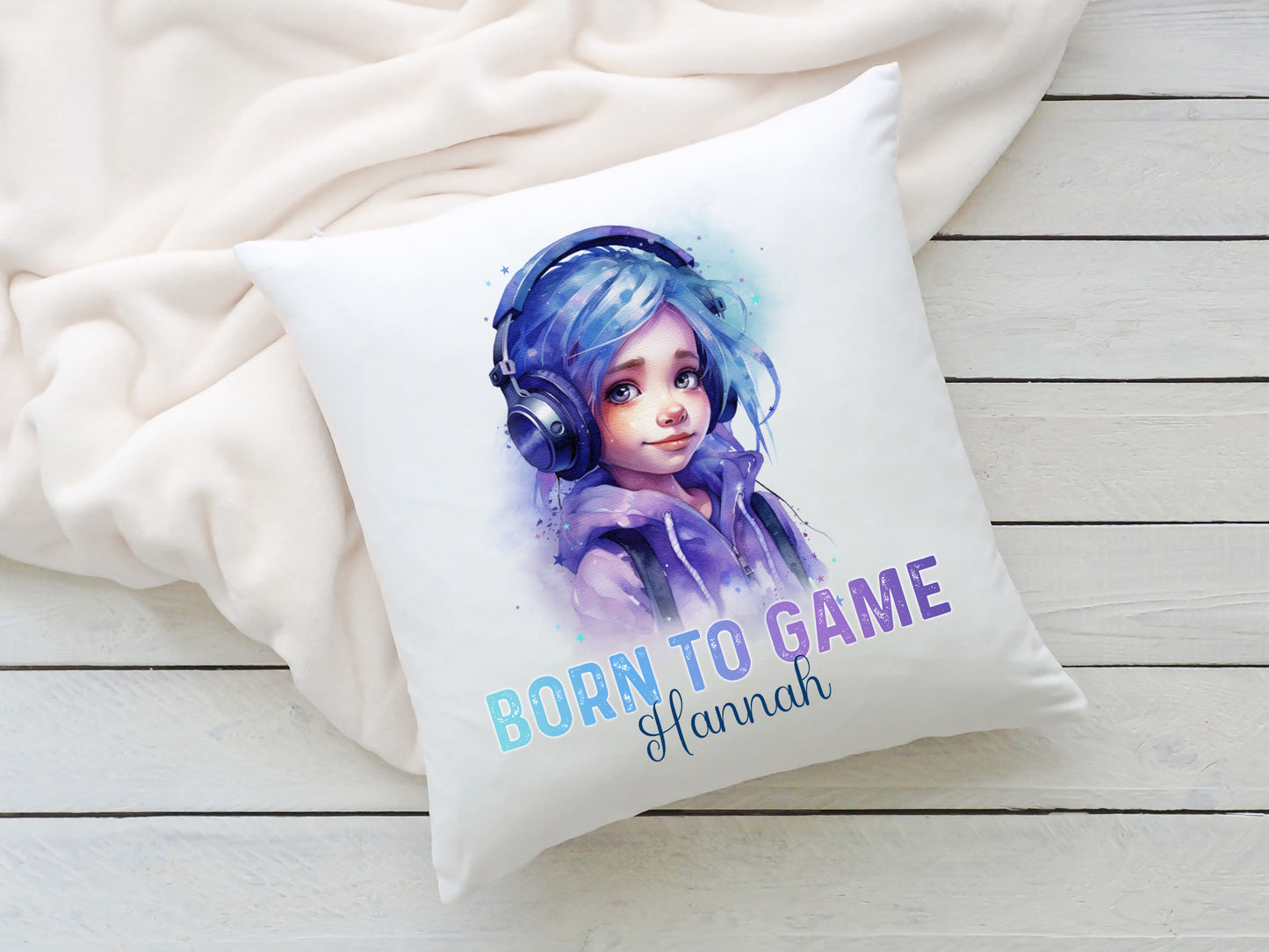 Personalised Gamer Girl Cushion